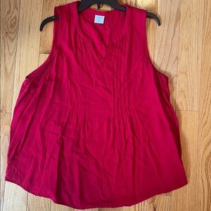 Croft & Barrow pretty red colored V-neck Top
